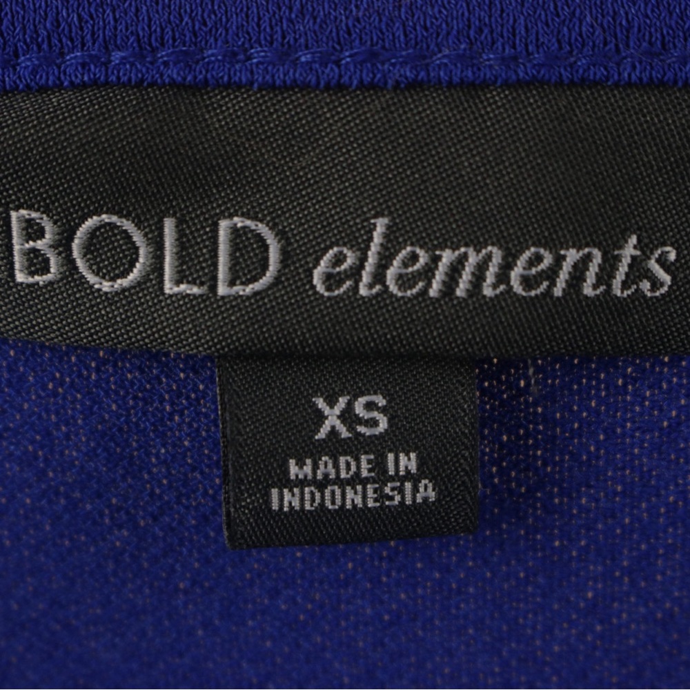 Bold Elements - Blue Criss Cross Cold Shoulder Top - image 4